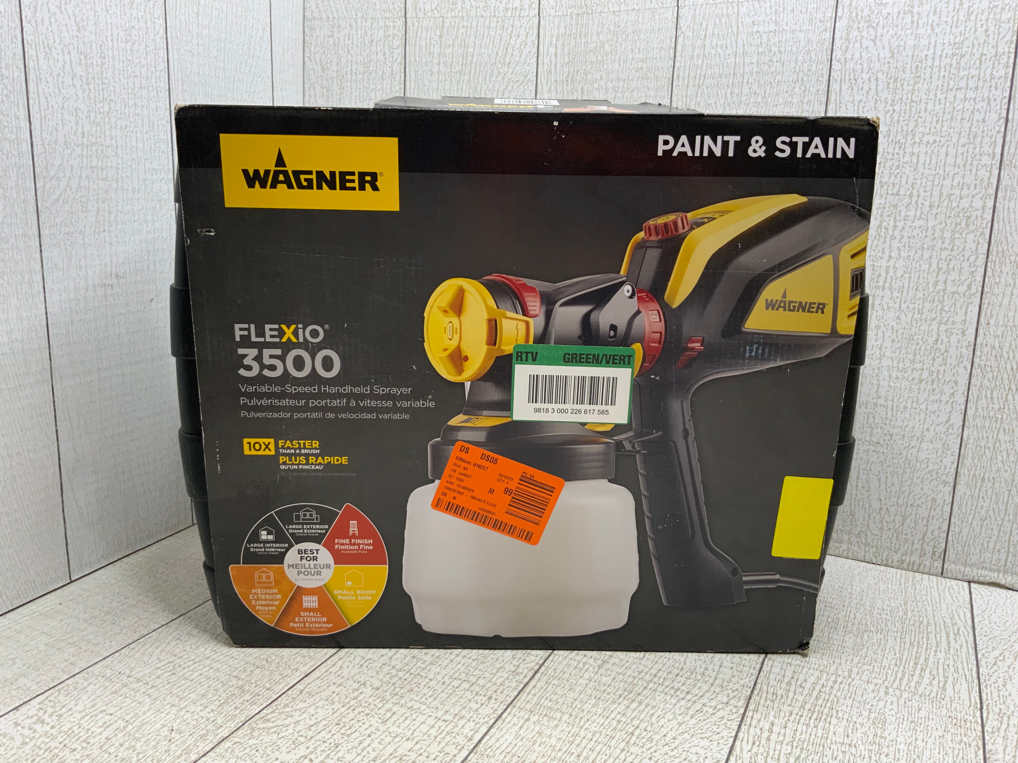 Wagner Flexio 3500 Handheld Paint & Stain Sprayer, HVLP, Corded (8056495014126)
